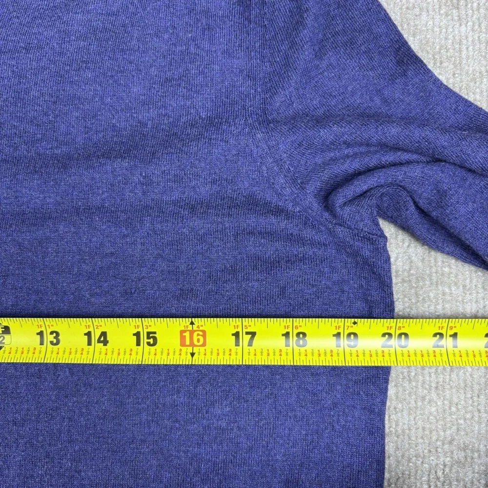 Banana Republic Luxury Blend Sweater Mens M Blue Silk Cashmere V Neck